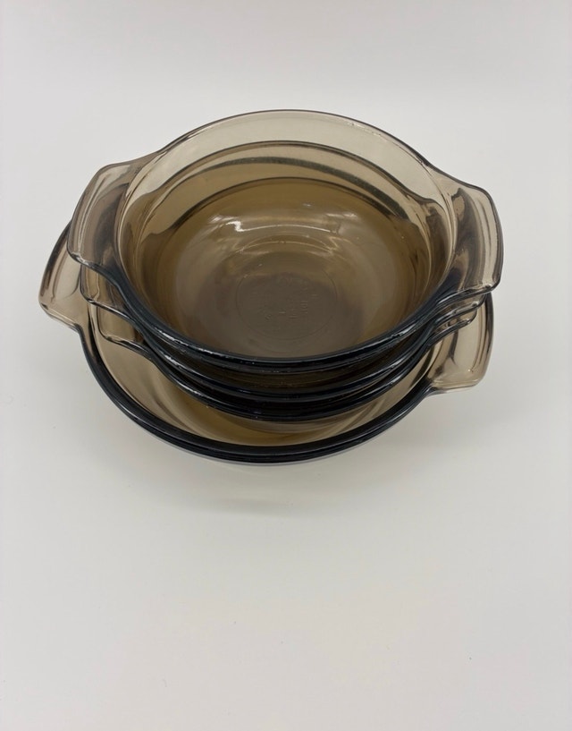 Vintage Amber Glass Casserole Dishes - photo 5