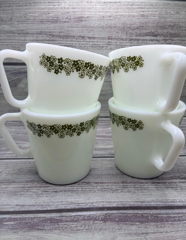 Vintage Pyrex Spring Blossom Mugs x 4 - photo 2