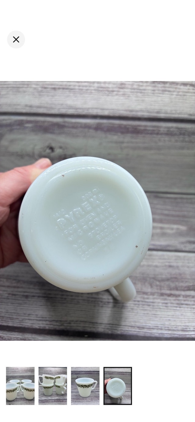 Vintage Pyrex Spring Blossom Mugs x 4 - photo 4