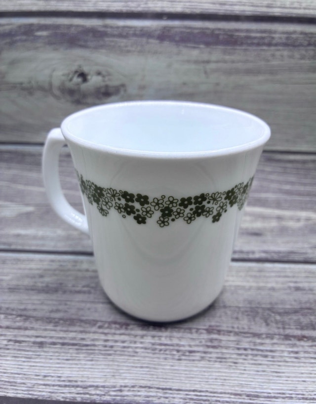 Vintage Corelle Spring Blossom Green Tea Cups - photo 5