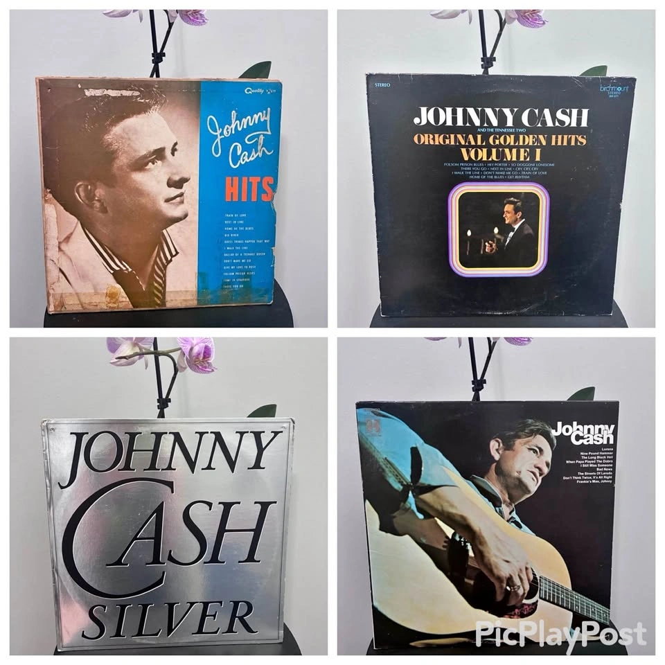 Lot of 4 Vintage Johnny Cash Records