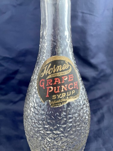 HORNE'S 1920's "Grape Punch Syrup" Bottle by Dominion Glass - photo 4
