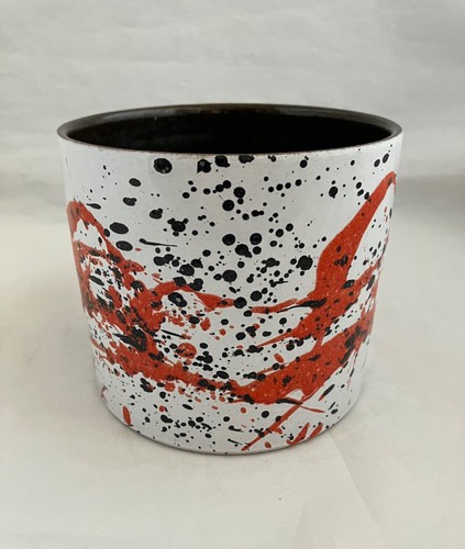 MAREI KERAMIK Mid-Century Lave Glazed "Splatter" Flower Pot