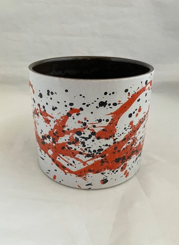 MAREI KERAMIK Mid-Century Lave Glazed "Splatter" Flower Pot - photo 3