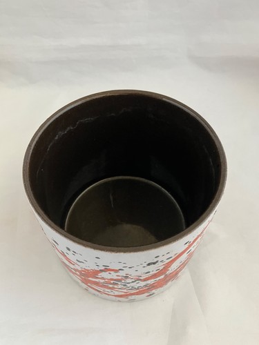 MAREI KERAMIK Mid-Century Lave Glazed "Splatter" Flower Pot - photo 4
