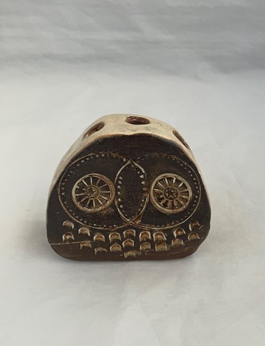 HELGA SZECSI Studio Pottery "Owl" Weed Pot, Quebec
