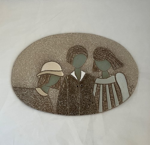 LOUISE & SIMON CANTIN Studio Pottery Wall Plaque, Quebec