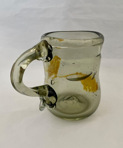 MICHEAL ROBB Studio Glass Mug, Signed and Dated 1973