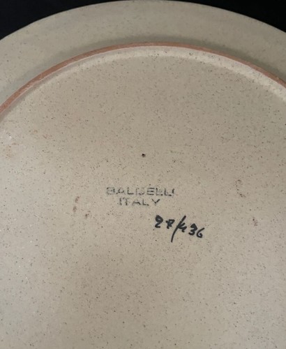 BALDELLI Abstract Flowering Tree Plate, Italy - photo 4