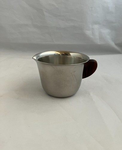 DANISH MODERN Stainless Steel & Teak Accent Creamer Set - photo 2