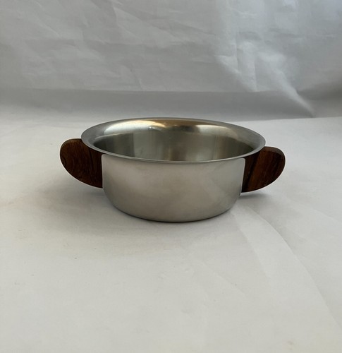 DANISH MODERN Stainless Steel & Teak Accent Creamer Set - photo 3