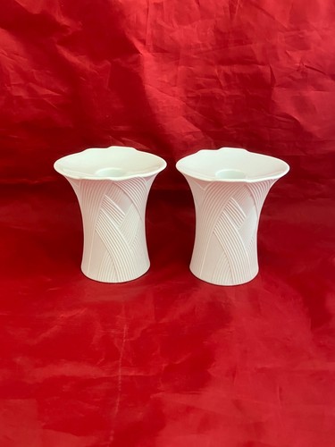 MANFRED FREY Designed Porcelain Candle Holders for A K Kaiser