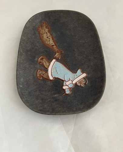 LIEBIG POTTERY Mid-Century Inuit Seal Hunter Wall Plate, Canada - photo 2