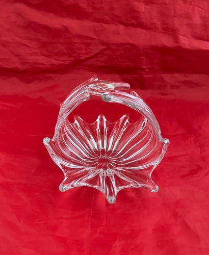 VANNESS LE CHATEL Crystal Glass Basket, France