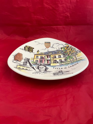 LONGWY Mid-Century "Ville de Jarny" Wall Plate, France - photo 2