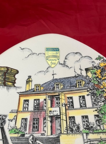 LONGWY Mid-Century "Ville de Jarny" Wall Plate, France - photo 3