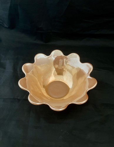 FIRE KING Peach Lustreware Lotus Bowl Set - photo 4