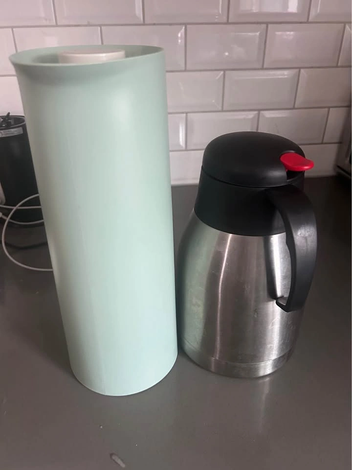Set of 2 Thermoses / Insulated Pitchers – Mint & Stainless Steel - photo 5