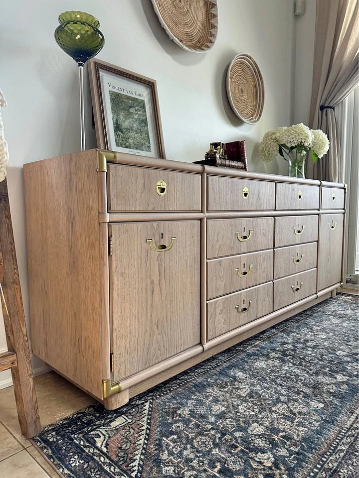 Vintage Drexel Accolade Campaign Dresser / Credenza