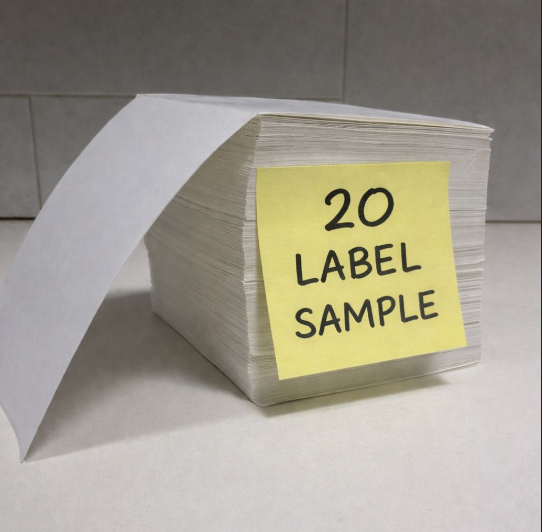 20 Thermal Shipping Labels - Great Adhesive - Size 4x6