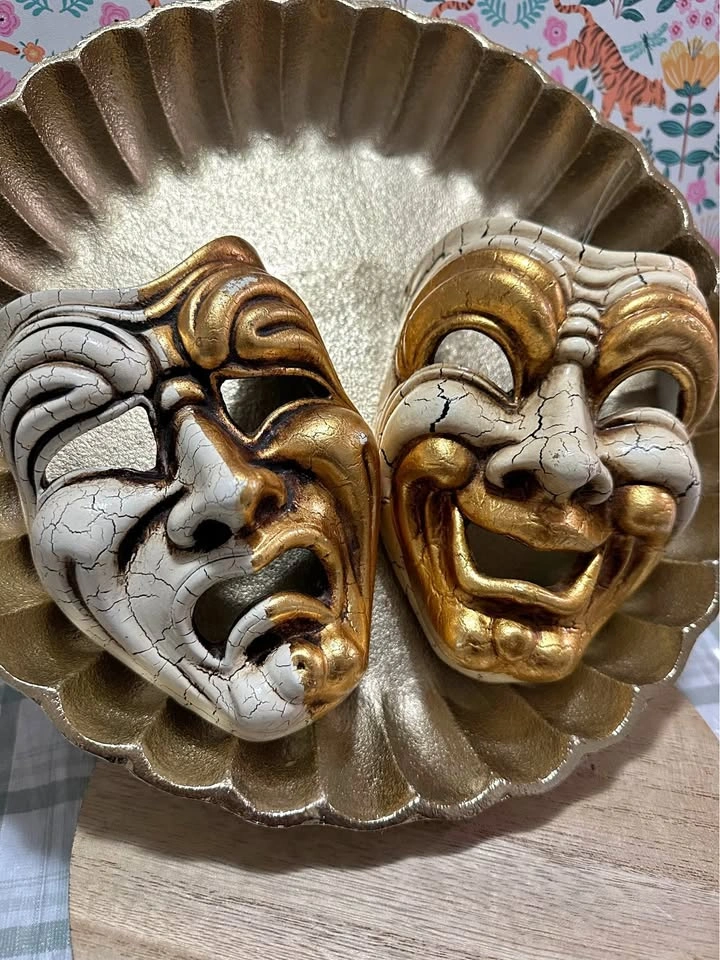 Vintage Comedy and Tragedy Theater Masks