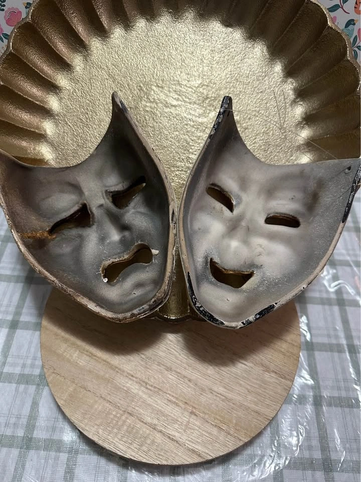 Vintage Comedy and Tragedy Theater Masks - photo 3