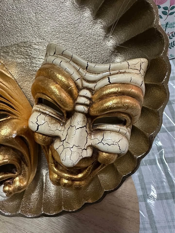 Vintage Comedy and Tragedy Theater Masks - photo 5