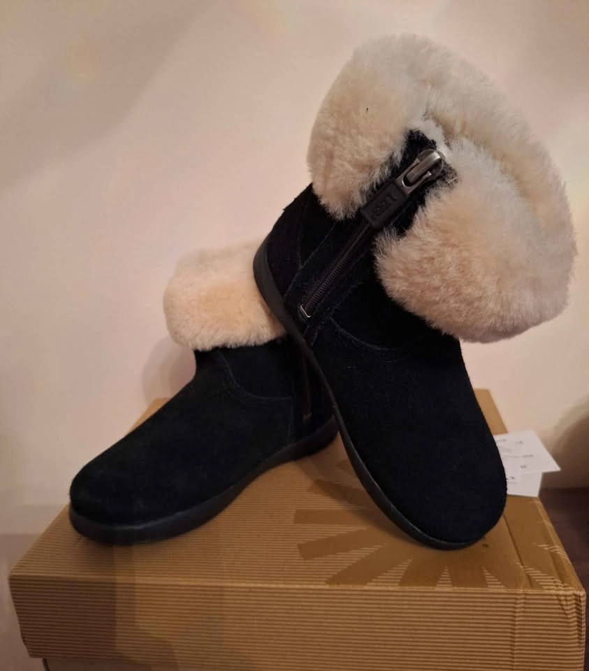 UGG Australia Suede Boots Toddler Jorie II Black Size 10 - photo 3