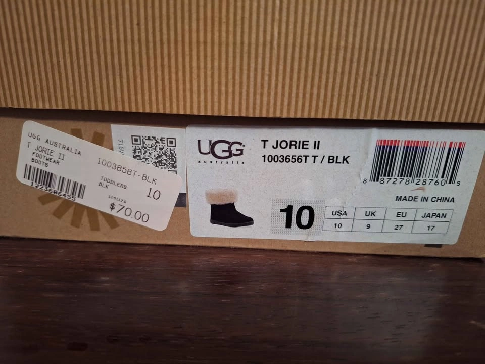 UGG Australia Suede Boots Toddler Jorie II Black Size 10 - photo 5