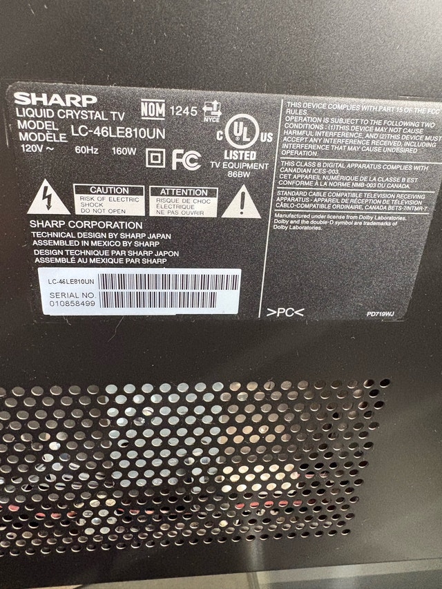 Sharp Aquos 46-inch LCD TV Bundle - photo 2