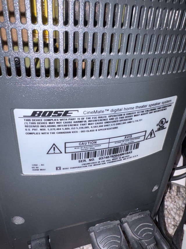 Bose CineMate Digital Home Theater Speaker System - photo 3