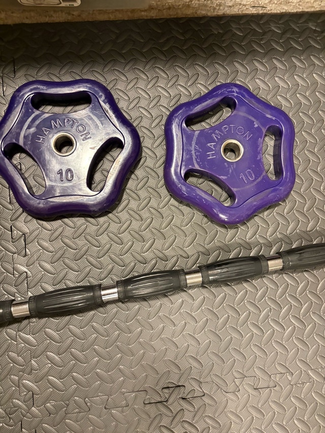 Work out bar, with weights and locks - photo 5