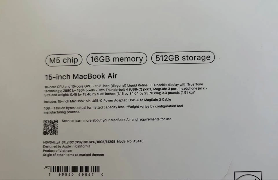 MacBook Air 15-inch (M5) Starlight - New - photo 3