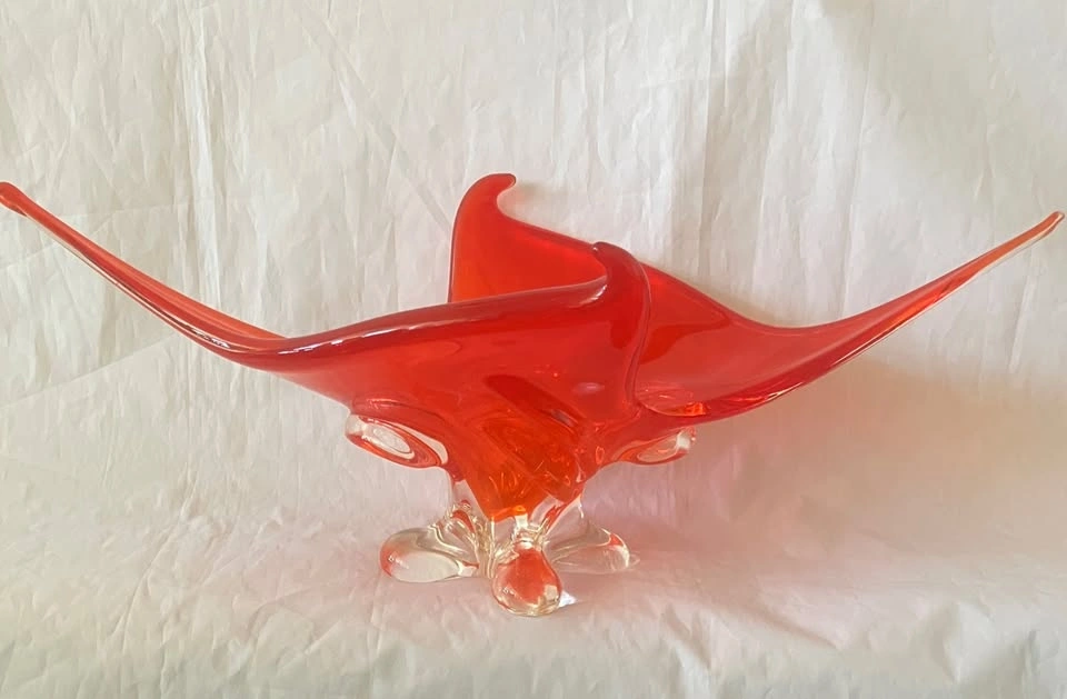 Mid-Century: Lorraine Glass Stretched Centrepiece Bowl, Canada - photo 4