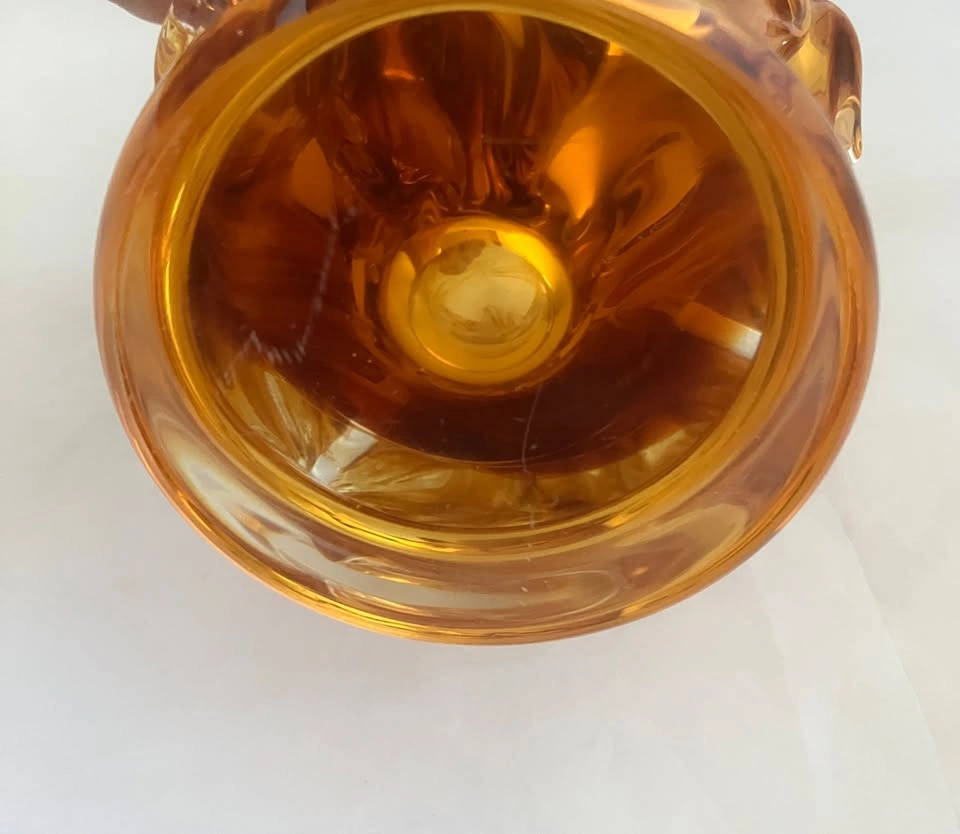 Mid-Century: Winged EDAG Amber Glass Bowl, Canada - photo 5