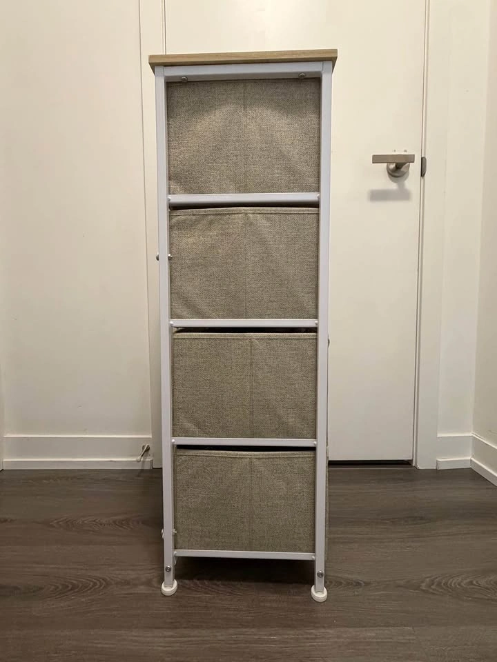 4-Drawer Fabric Storage Dresser with Wood Top - photo 3