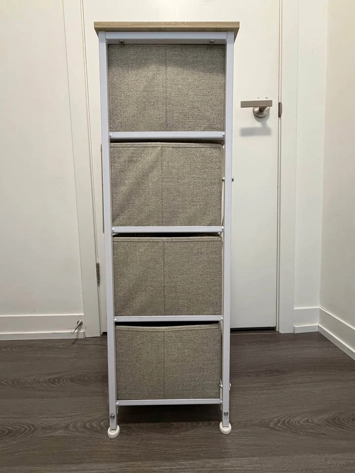 4-Drawer Fabric Storage Dresser with Wood Top - photo 5
