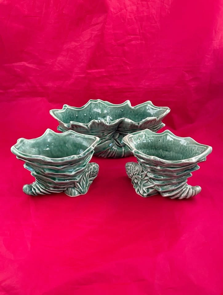 Vintage: McCoy Planter Cornucopia & Thistle Set