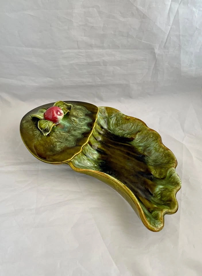 Mid-Century: Rare Covered Chip & Dip Dish, California Pottery