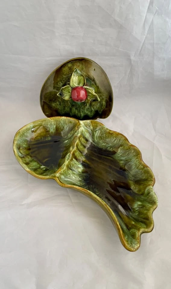 Mid-Century: Rare Covered Chip & Dip Dish, California Pottery - photo 2