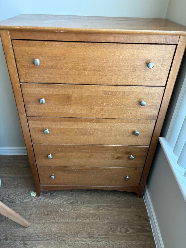 Five-Drawer Wooden Dresser