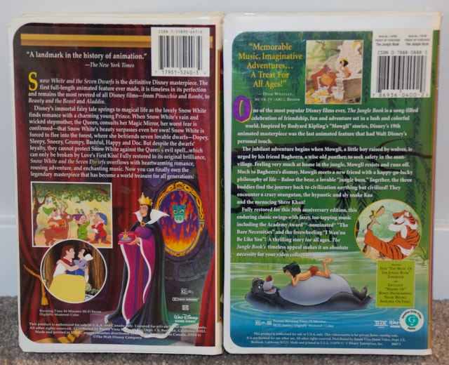 Snow White & The Jungle Book VHS - photo 3