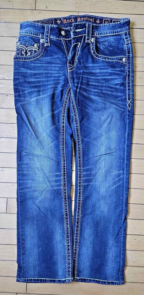 Men's Rock Revival "Tony Straight" Jeans W30 - Flap Pocket
