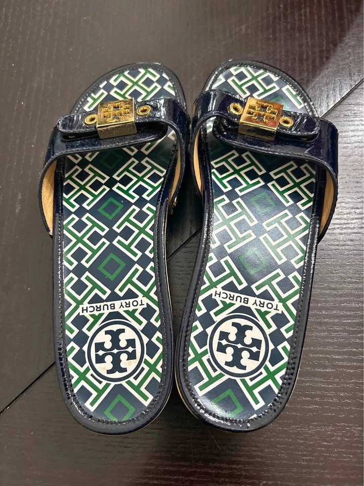 Tory Burch Dixon Patent Calf Sandals