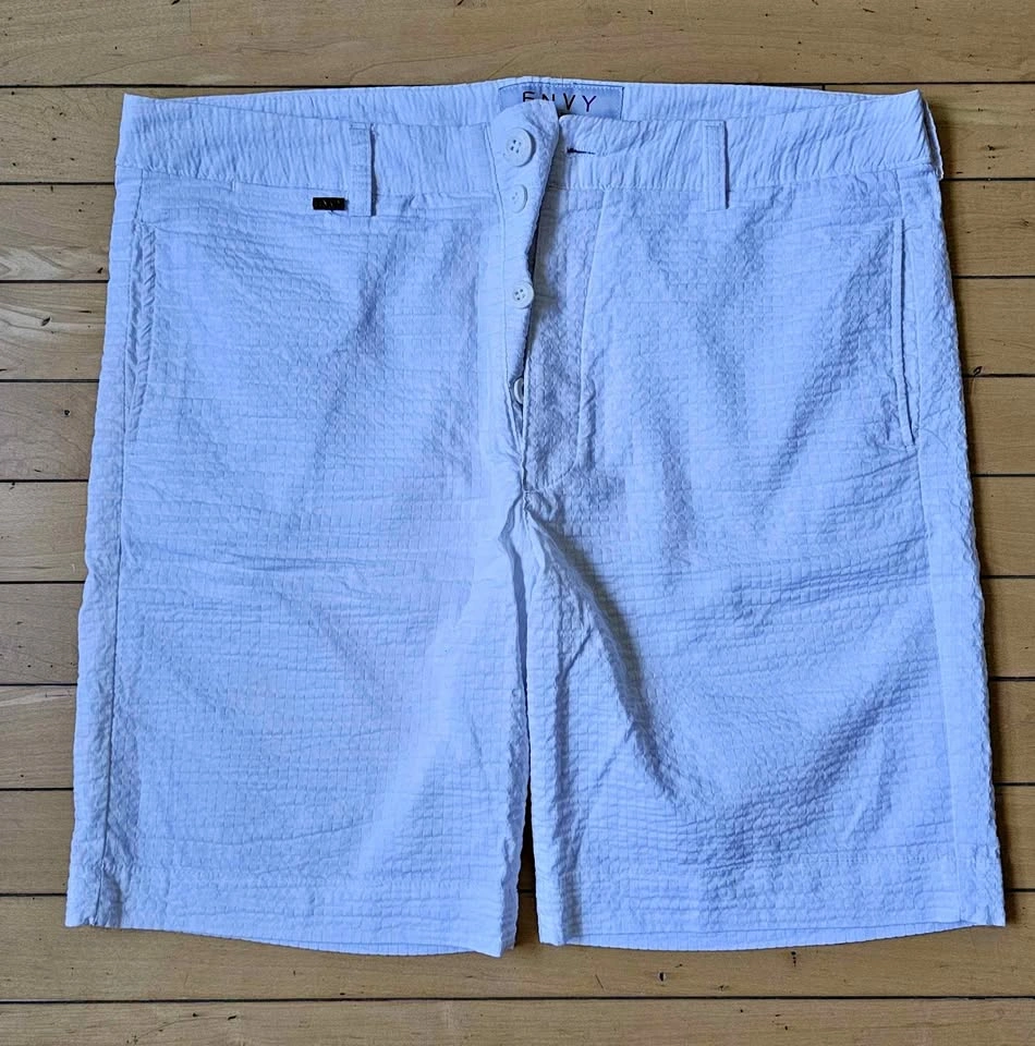 Men's ENVY South Beach White Textured Shorts Size 32