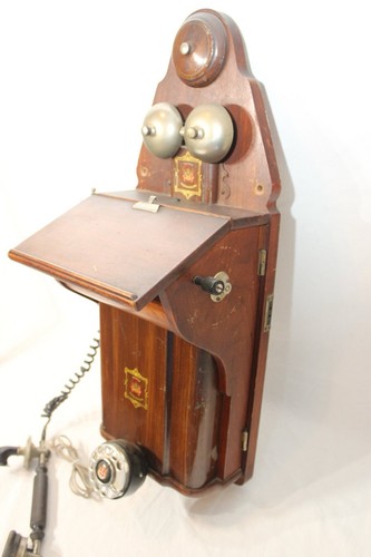 1920s Danish Mahogany Wall Telephone By Jydsk Telefon Aktieselsk - photo 3