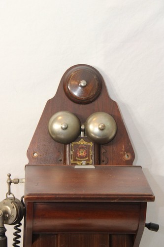 1920s Danish Mahogany Wall Telephone By Jydsk Telefon Aktieselsk - photo 4
