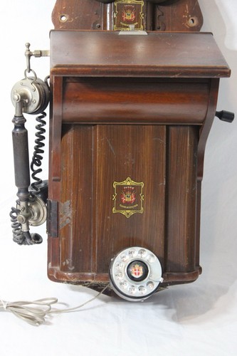 1920s Danish Mahogany Wall Telephone By Jydsk Telefon Aktieselsk - photo 5
