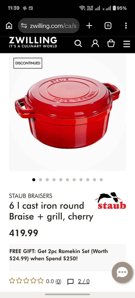 NEW Staub Cast Iron Braise and Grill Set - photo 5