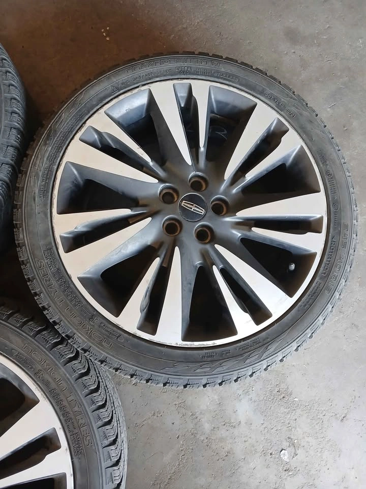 Set of 5x108 Lincoln Rims on 245/40R19 Nokian Winter Tires - photo 3